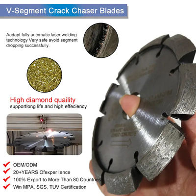 6 pollici laser saldato Crack Chaser Tuck Point Diamante V scanalatore per la rimozione di cemento malta