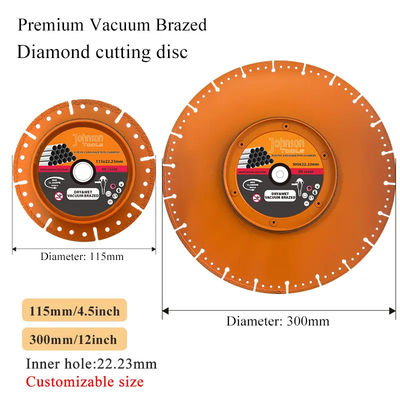 Lametta di diamante brasata a vuoto per tubi lametta di diamante da 115 mm Pro Cutter di tubi