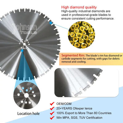 800mm Diamond Wall Saw Blades For che taglia cemento armato