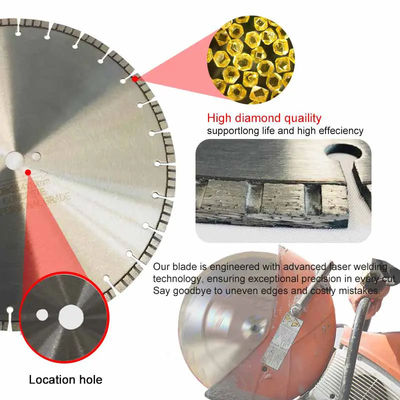 il calcestruzzo saldato laser a 14 pollici di 350mm le lame per sega per la sega circolare