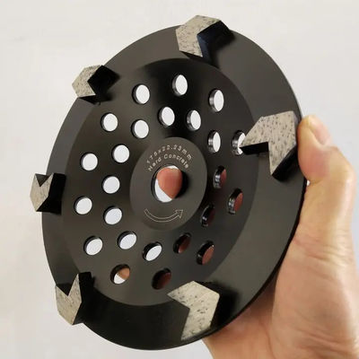denti a 7 pollici di forma di v di 180mm Diamond Cup Concrete Grinding Wheel