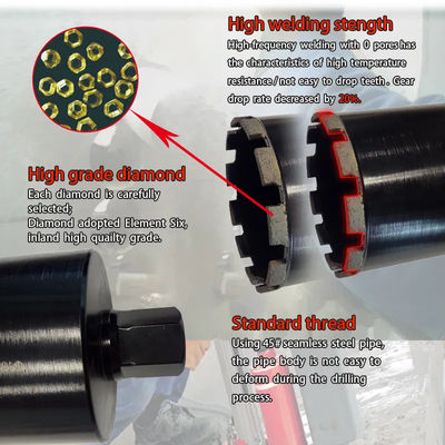 Foro 100mm Diamond Core Drill Bit del giro del cemento armato