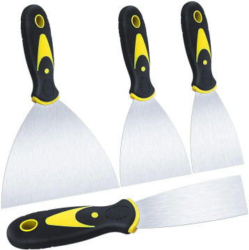 4 pacchetti di raschiatrici per coltelli a massa multipla Set di raschiatrici per coltelli Spackle Premium in acciaio inossidabile