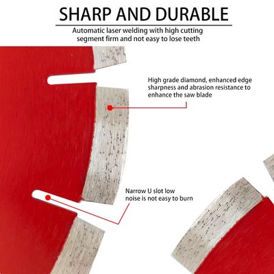 Il calcestruzzo del diamante di alta precisione le lame per sega per calcestruzzo che scanala 180mm