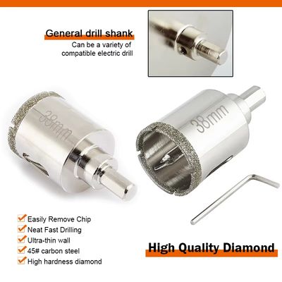 Vetro delle taglierine 80mm Diamond Core Drill Bits For della cavità delle mattonelle