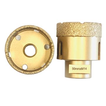 il vuoto di 4pcs M14 50mm ha brasato la scheggia di Diamond Tools Drill Bit Minimal