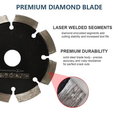 Lame del diamante del punto di pieghettatura saldate laser di GB 105mm per il taglio materiale duro
