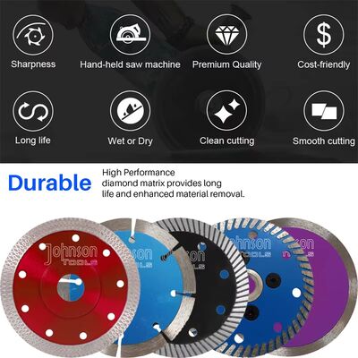 pressa a caldo di 30CrMo 105mm Turbo Diamond Saw Blades sinterizzata per calcestruzzo