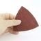 cuscinetto rosso del disco della carta della sabbia dello strumento dell'ossido di alluminio del triangolo di 80mm multi per pittura di pelatura automobilistica