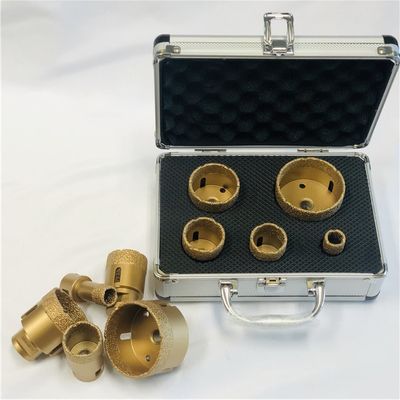 Il vuoto di alluminio della scatola 5pcs ha brasato M14 Diamond Core Drill Bit Set