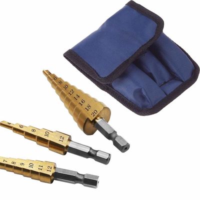 pezzo di carotiere rivestito di titanio di punto di 3pcs Hss4241 messo per la perforazione del metallo