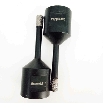 pezzo di carotiere brasato vuoto M14 di 6mm per le mattonelle con la manica di plastica